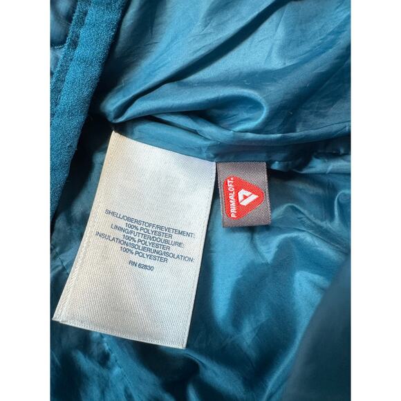 Land's End quilted Jacket/Coat, SP, SMALL PETITE, Teal/Blue Green - Picture 6 of 8